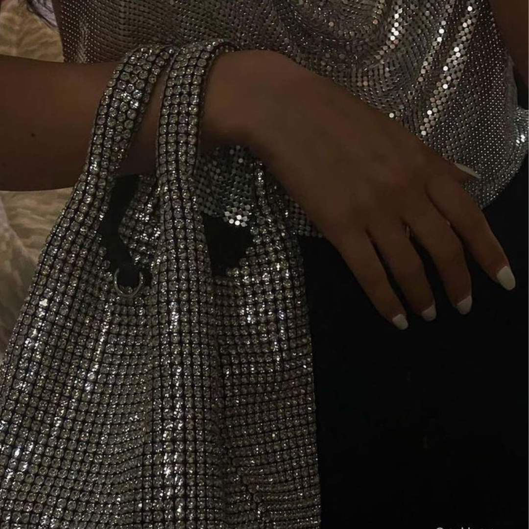 BOLSA CRISTAL PRATA