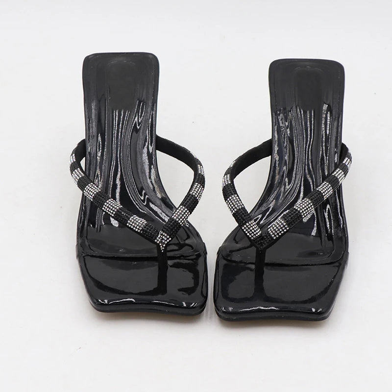 SANDÁLIA MULE TURQUESA PRETA