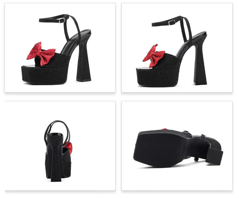 SANDÁLIA PLATAFORMA LOREN PRETA