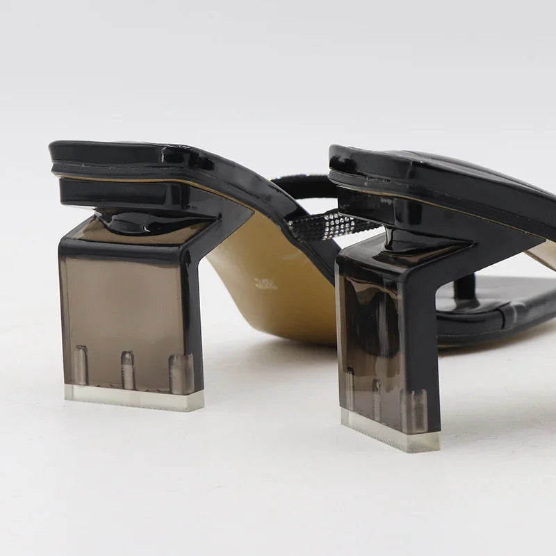 SANDÁLIA MULE TURQUESA PRETA