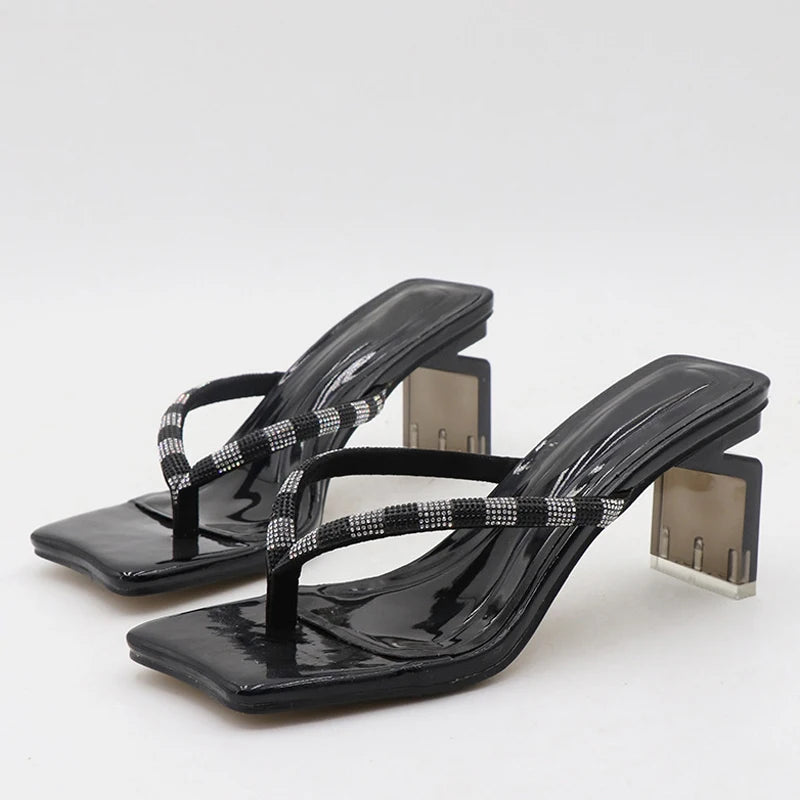 SANDÁLIA MULE TURQUESA PRETA