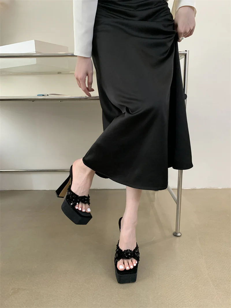 SANDÁLIA PLATAFORMA CIARA PRETA