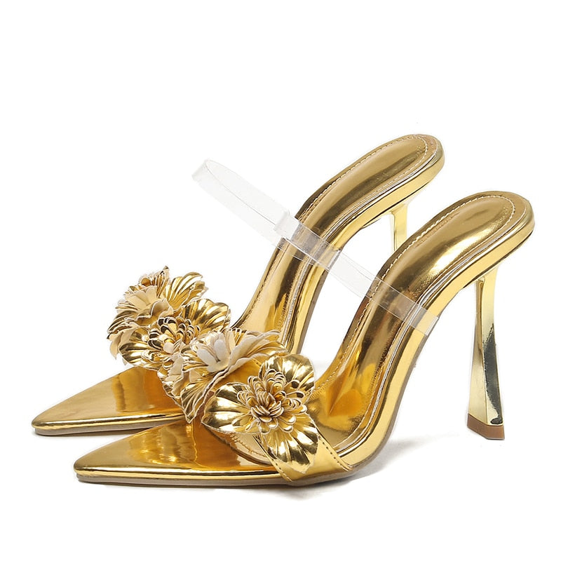 SANDÁLIA MULE LAYLA DOURADA