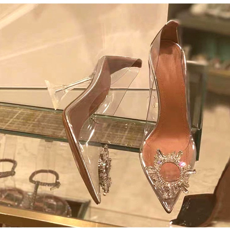 SCARPIN CINDY SALTO TAÇA CRISTAL