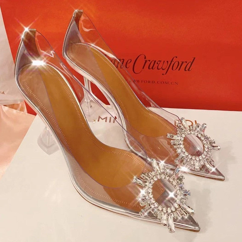 SCARPIN CINDY SALTO TAÇA CRISTAL