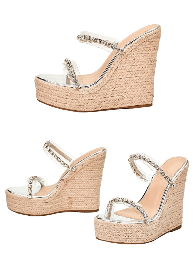 ANABELA  MARY PRATA COM CORDAS VINIL E STRASS