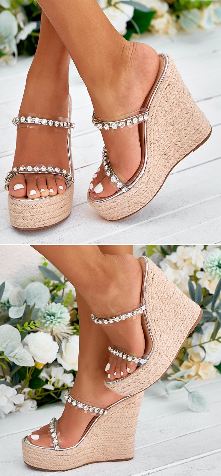 ANABELA  MARY PRATA COM CORDAS VINIL E STRASS