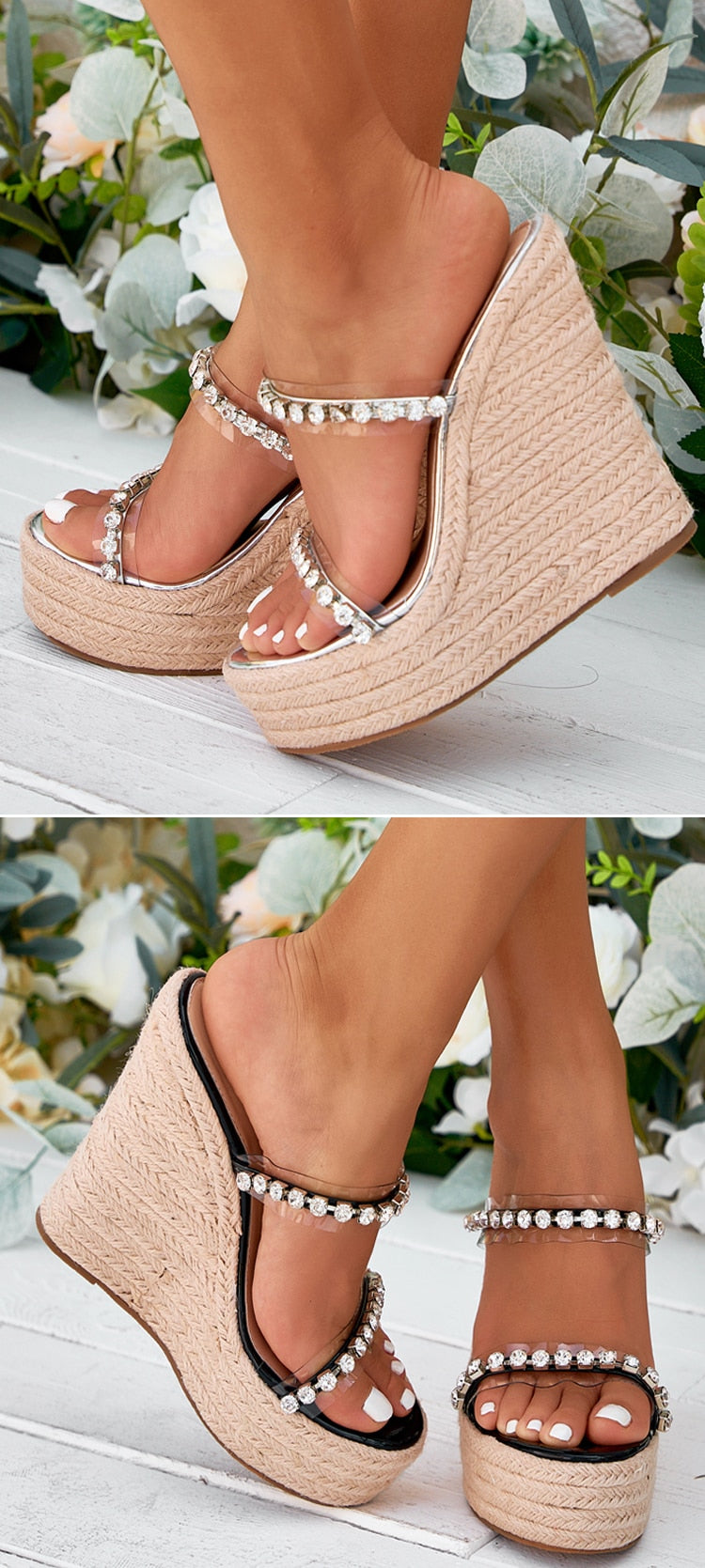 ANABELA  MARY PRATA COM CORDAS VINIL E STRASS