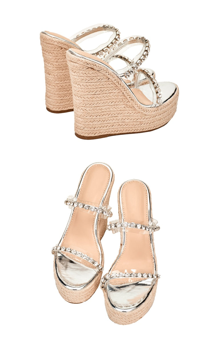 ANABELA  MARY PRATA COM CORDAS VINIL E STRASS