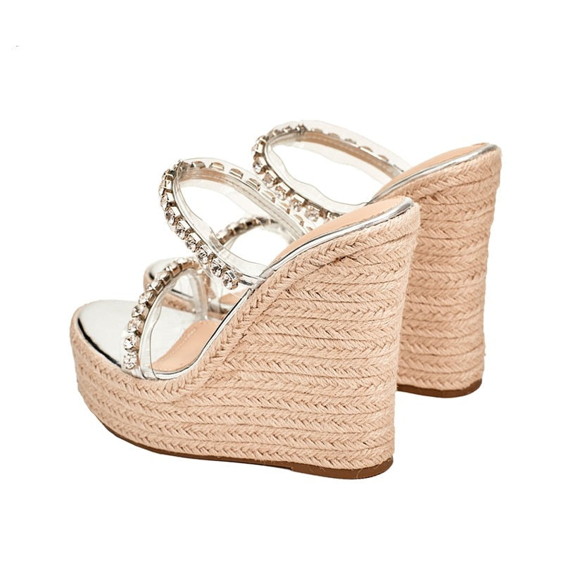 ANABELA  MARY PRATA COM CORDAS VINIL E STRASS