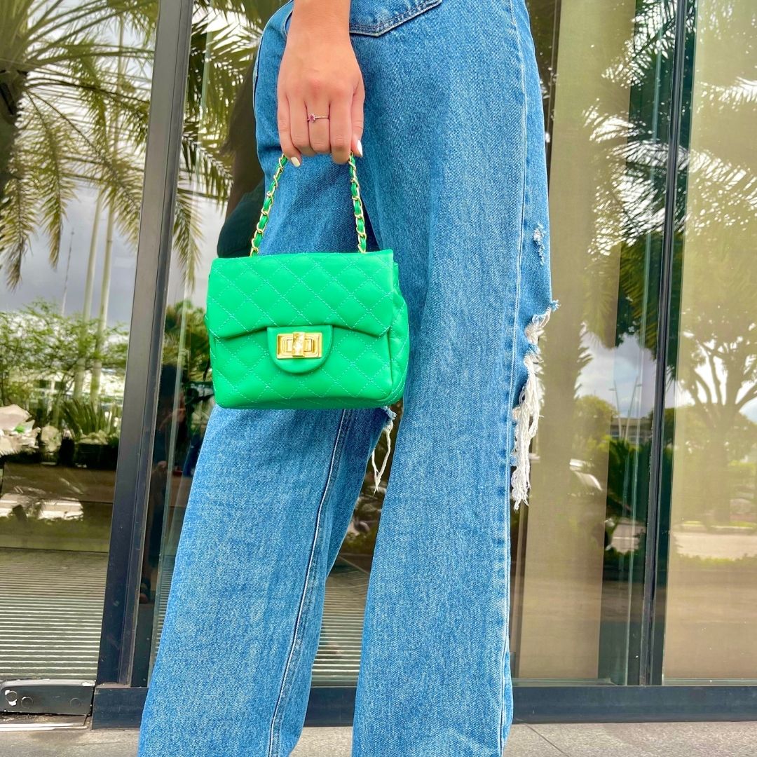 BOLSA KYM DE COURO GARDEM TAMANHO P