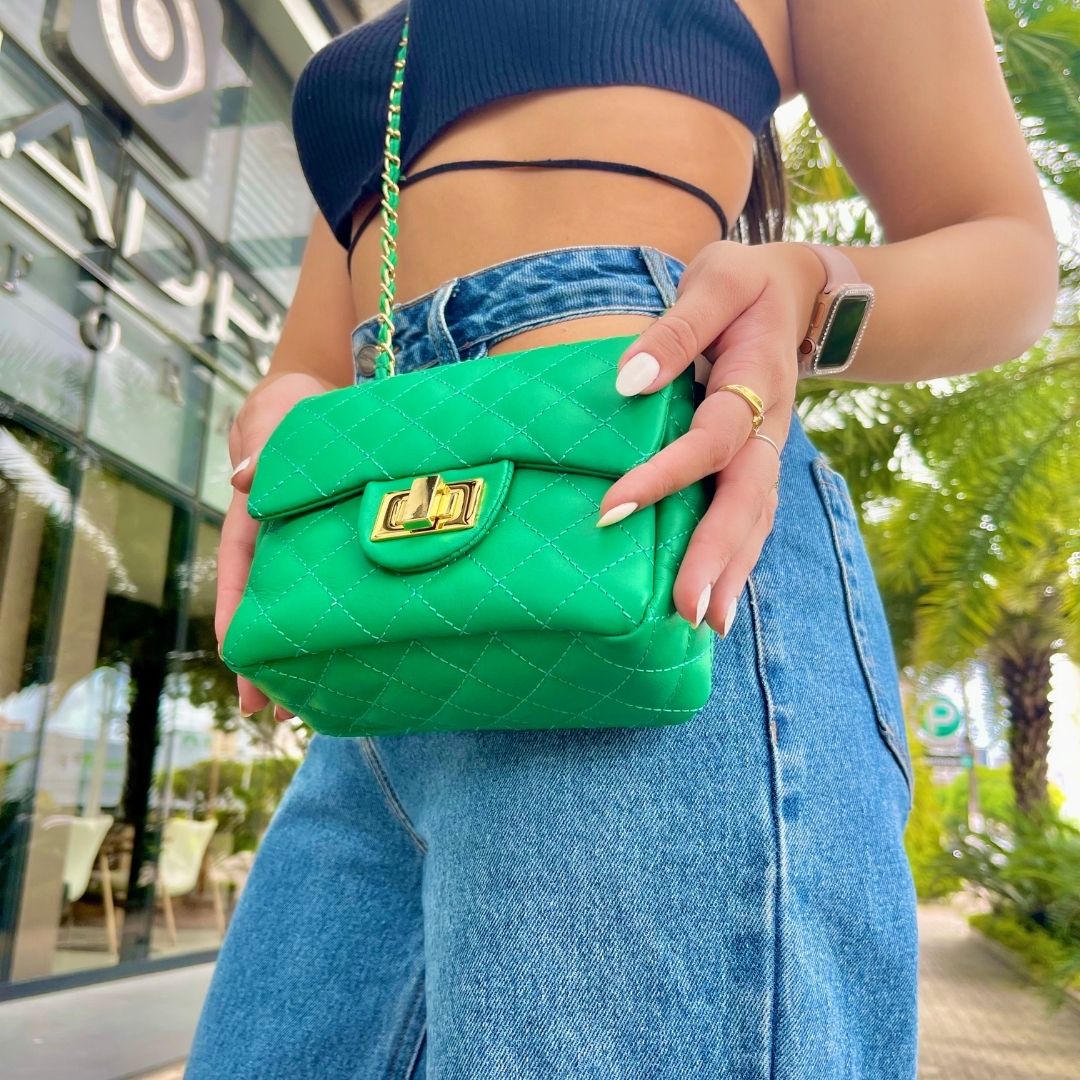 BOLSA KYM DE COURO GARDEM TAMANHO P